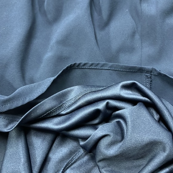 LULU'S "Leading Role" Navy Blue V-Plunge Pleated Wedding/Prom/Guest Gown SZ M - Picture 10 of 15